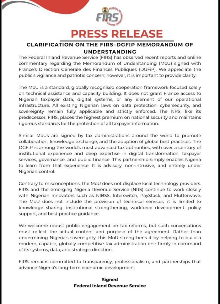 FIRS-France tax partnership