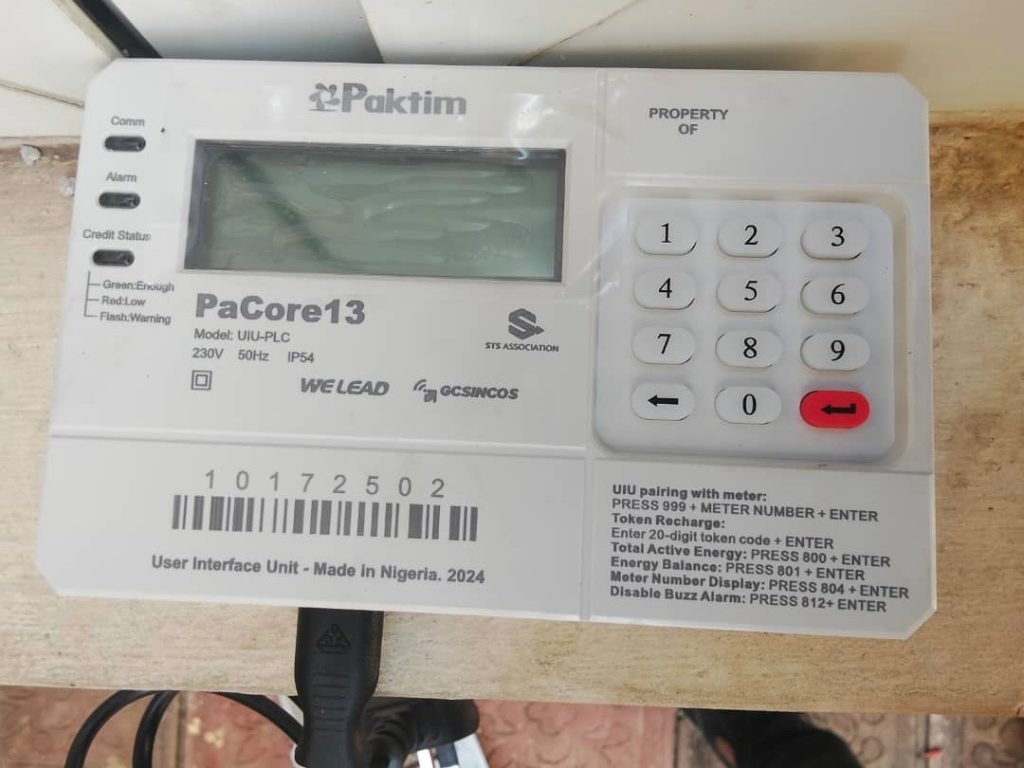 prepaid meter units