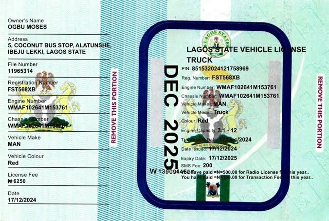 documents you must have when driving in Lagos