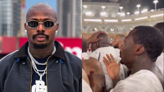 Asake Spotted Touching The Sacred Stone at the Kaaba in Mecca