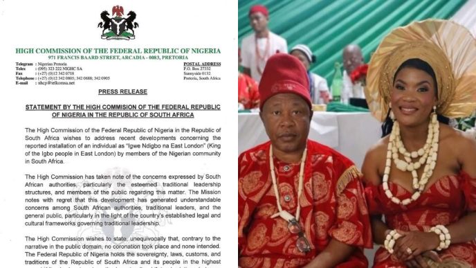 'No Igbo King Coronated in South Africa' – Viral Claims Debunked