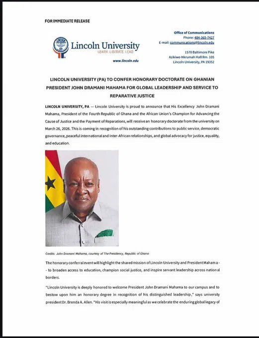 John Mahama’s Honorary Doctorate Canceled in US Over Ghana’s Anti-Gay Bill Controversy
