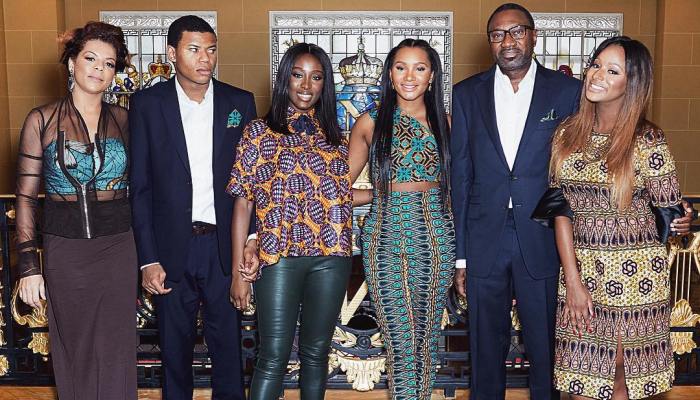 Femi Otedola's wife and children