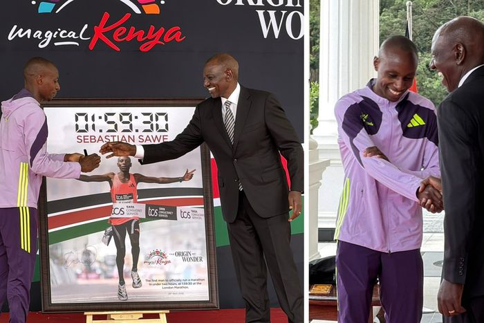 Kenyan World Record Runner Sawe Receives $62,000 and a Car From President William Ruto