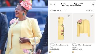 Ugandan Speaker Anita Among Wore a 42-million-shilling Outfit to Museveni’s Inauguration