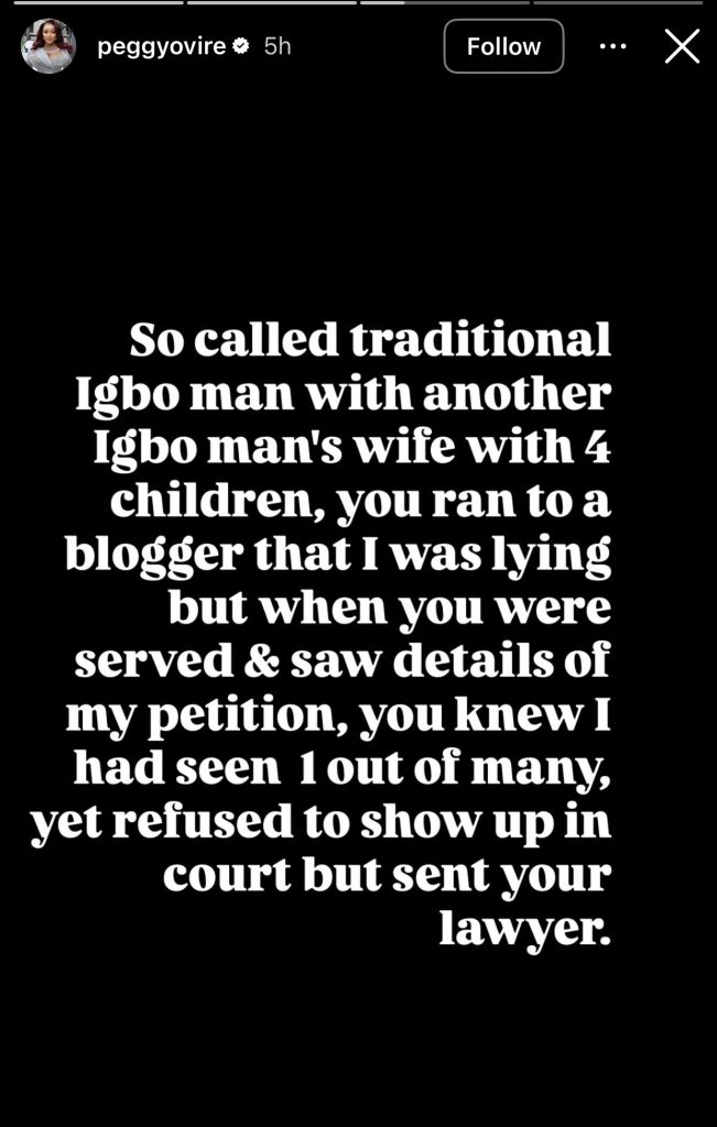 ‘I’m Coming With Receipts’- Peggy Ovire Calls Out Frederick Leonard