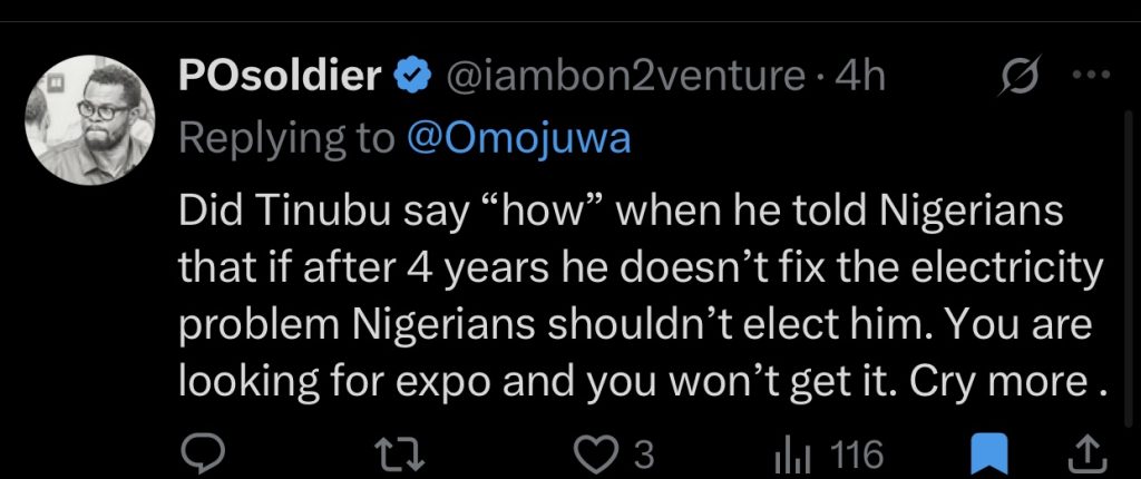 ‘You Won’t Get the Expo’ - Nigerians React as Peter Obi Declines to Explain Electricity Plan.
