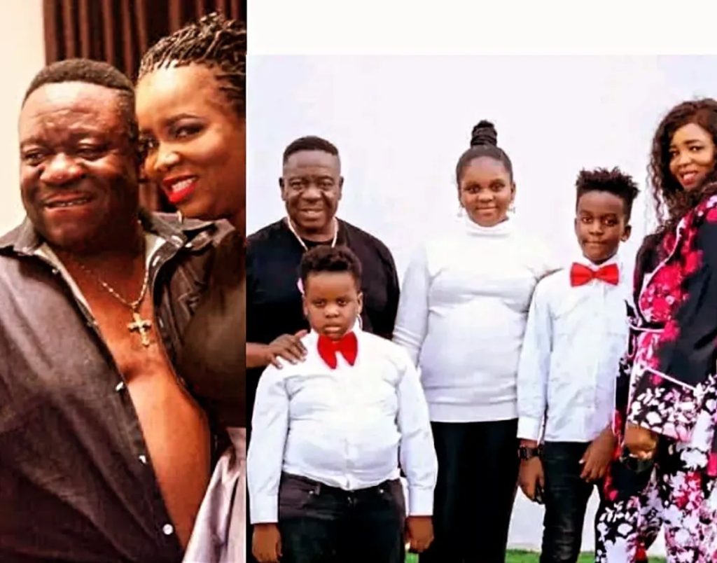 Mr Ibu's widow Stella Marris Okafor with her children