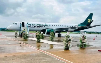 Enugu Air aircraft during the airline's launch ceremony