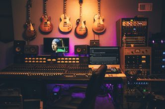 Representative recording studio illustrating the music production behind Cameroon's Jail Time Records initiative.