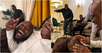 Davido visits FCT Minister Nyesom Wike with his uncle Gov Adeleke