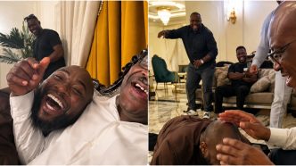 Davido visits FCT Minister Nyesom Wike with his uncle Gov Adeleke