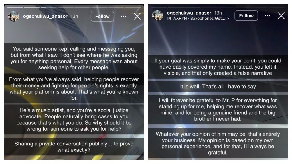 Peter Okoye Contacted VeryDarkMan Over Scammed Woman, Chats Reveal