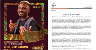 Gaise Baba Headies open letter challenges the music body to do better.