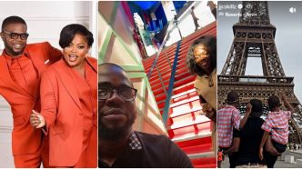Funke Akindele and ex-husband JJC Skillz enjoy vacation with their sons in Paris