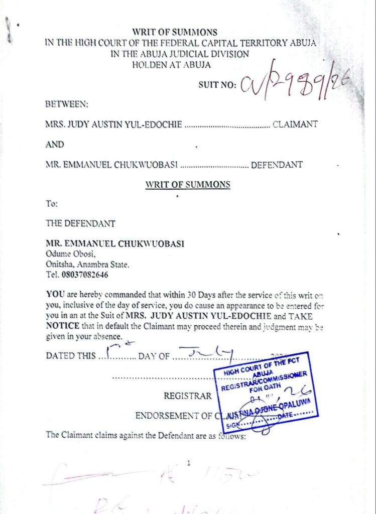 Judy Austin Sues Rita Edochie for N50m, Files N1bn Suit Against Ex-Husband Emmanuel Obasi