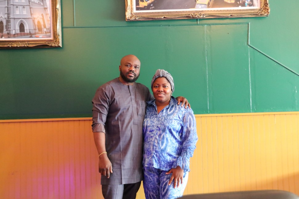 Adeola and her husband in the alleged scam