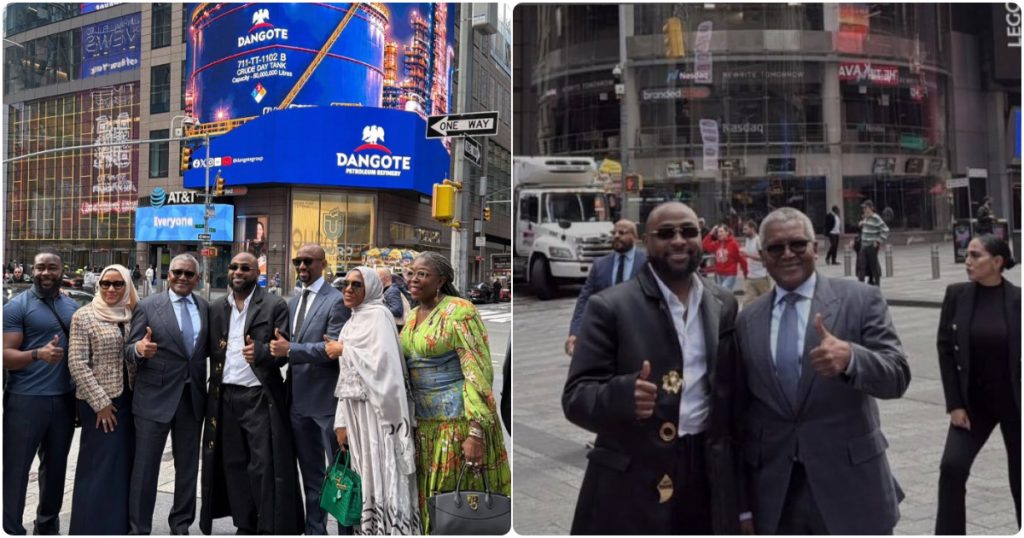Davido interviews Dangote at Times Square