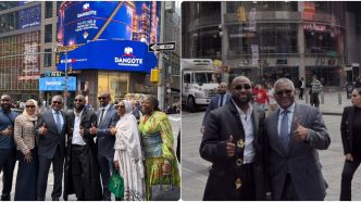 Davido interviews Dangote at Times Square