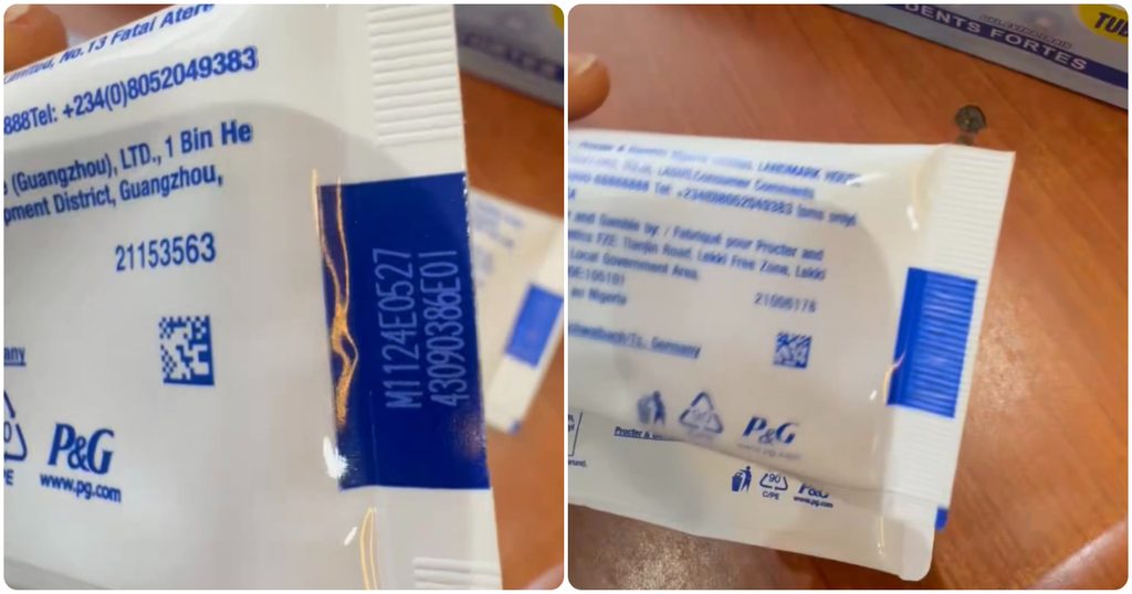 Nigerian Doctor Warns Against Fake Oral-B Toothpaste, Reveals How to Spot Counterfeits