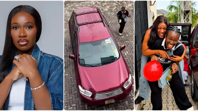 Comedian Warri Pikin Surprises Friend Who Stood By Her During Hard Time With SUV