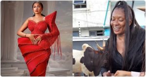 May Edochie Surprised With Two Cows, Ogene Performance for Her Birthday