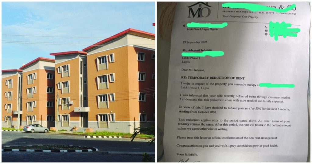 Lagos landlord reduces rent
