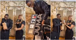 Priscilla Ojo organises surprise 37th birthday party for Juma Jux