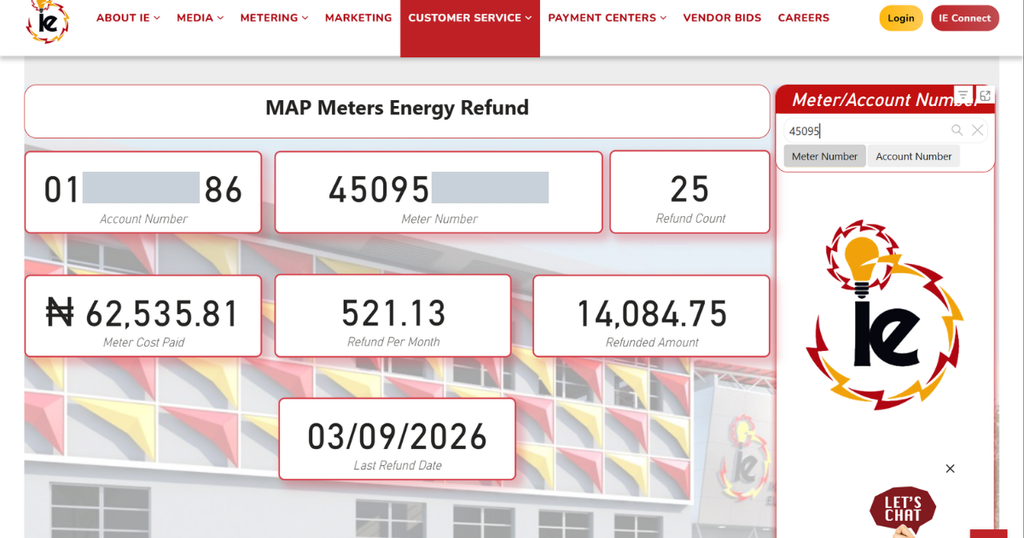 Ikeja Electric MAP meter refund