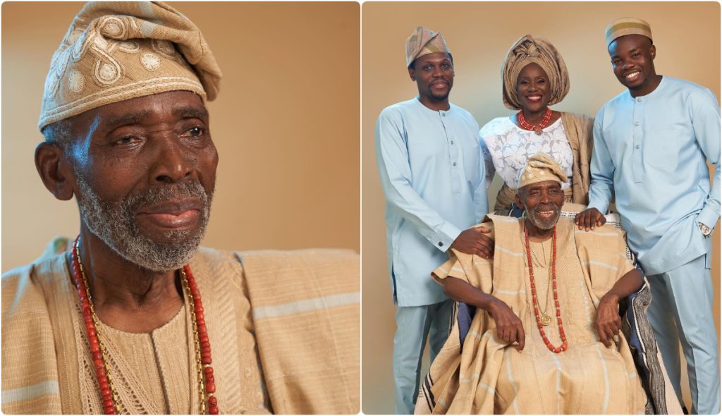 Olu Jacobs, his wife Joke Silva and their sons