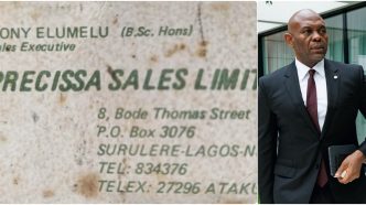 Tony Olumelu shares old complimentary card as sales rep