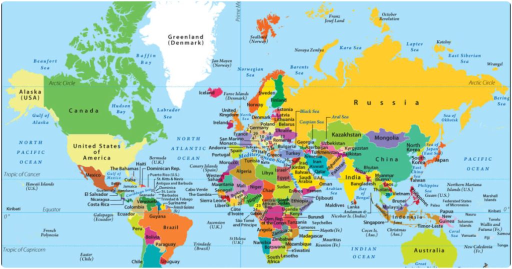 Africa on the World Map
