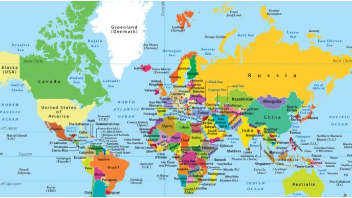 Africa on the World Map