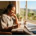 Nigerian professional planning an October reset with a notebook and calendar