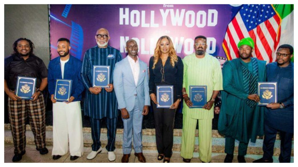 U.S. Consul General with Nigerian creatives at a Lagos reception