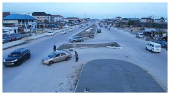 Lekki-Epe road repairs on the Eti-Osa-Lekki-Epe Expressway in Lagos