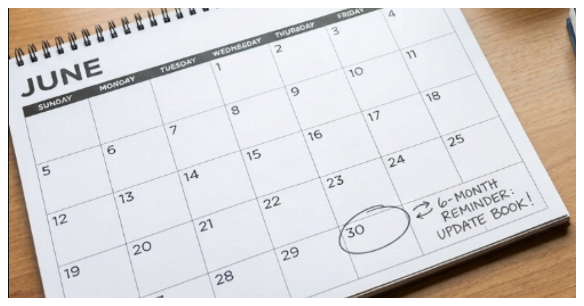  Calendar reminder to review a Nigerian emergency folder