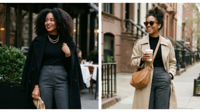 polished thrift outfits styled from Okrika clothes in Nigeria
