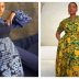 Hand-resist Adire cloth and a machine-printed Adire-inspired fabric shown side by side