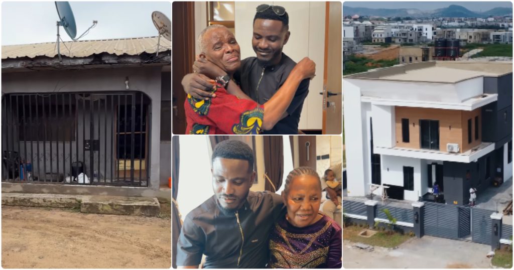 Emotional moment MC Miti showed his new house to parents