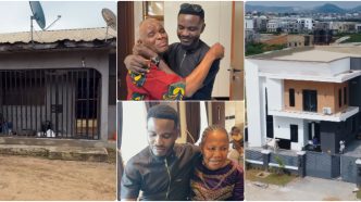 Emotional moment MC Miti showed his new house to parents