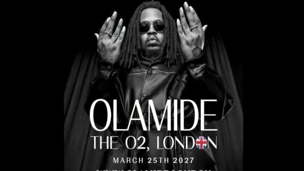 Olamide Returns to London for Major O2 Arena Concert in 2027