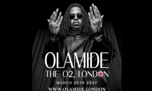 Olamide Returns to London for Major O2 Arena Concert in 2027