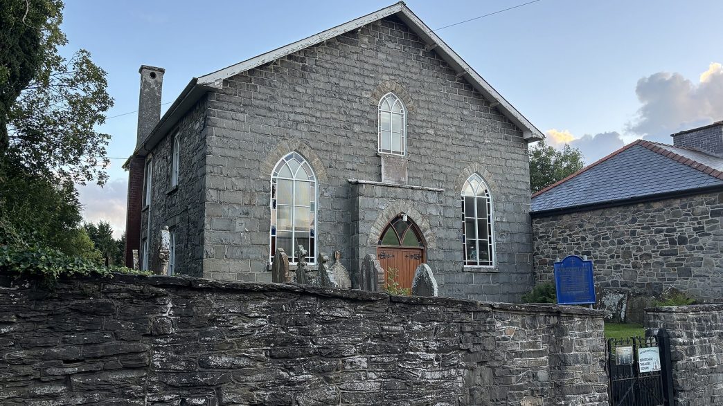Tabernacle Chapel on Bridge Street in Rhayader, Wales, established in 1721.
