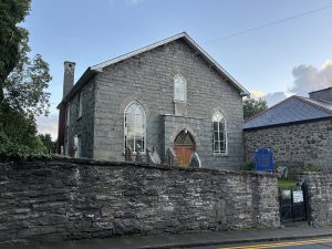 Tabernacle Chapel on Bridge Street in Rhayader, Wales, established in 1721.